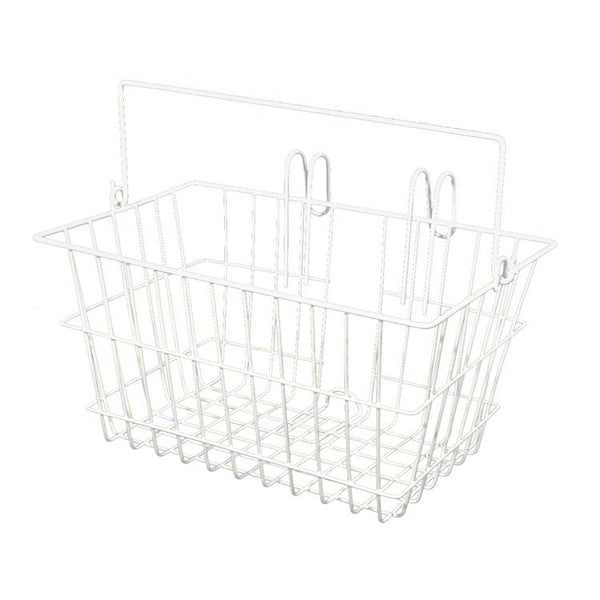 BASKET LGE WHITE W/HANDLES