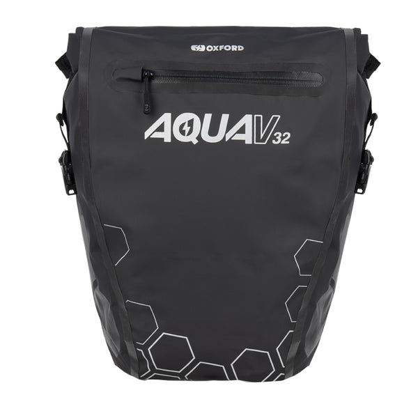 Oxford Aqua V32 Waterproof Double Pannier Bag - Front