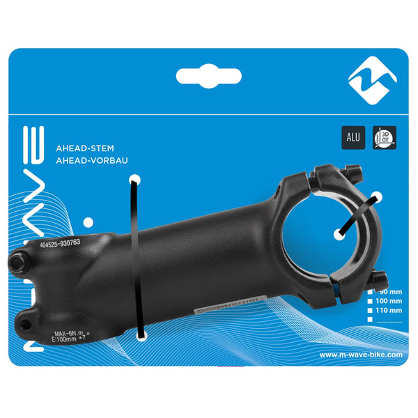 M-Wave Alloy Stem 31.8mm Carded 100mm