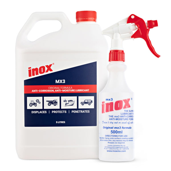 Inox MX-3 General Purpose 5L with Spray Bottle - Bottles