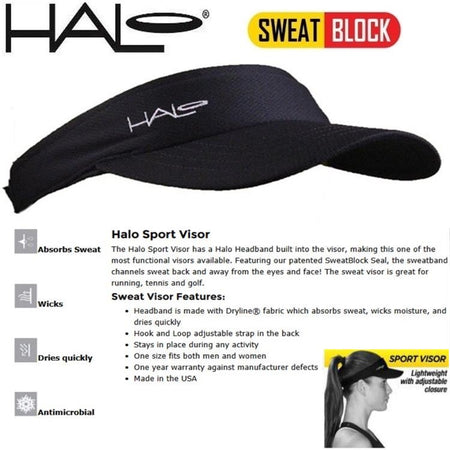 Halo Black Sport Visor - HEA9150