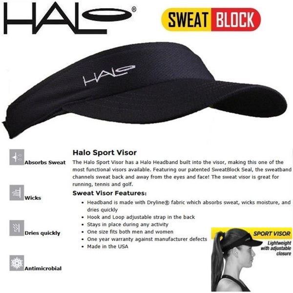 Halo Black Sport Visor - HEA9150