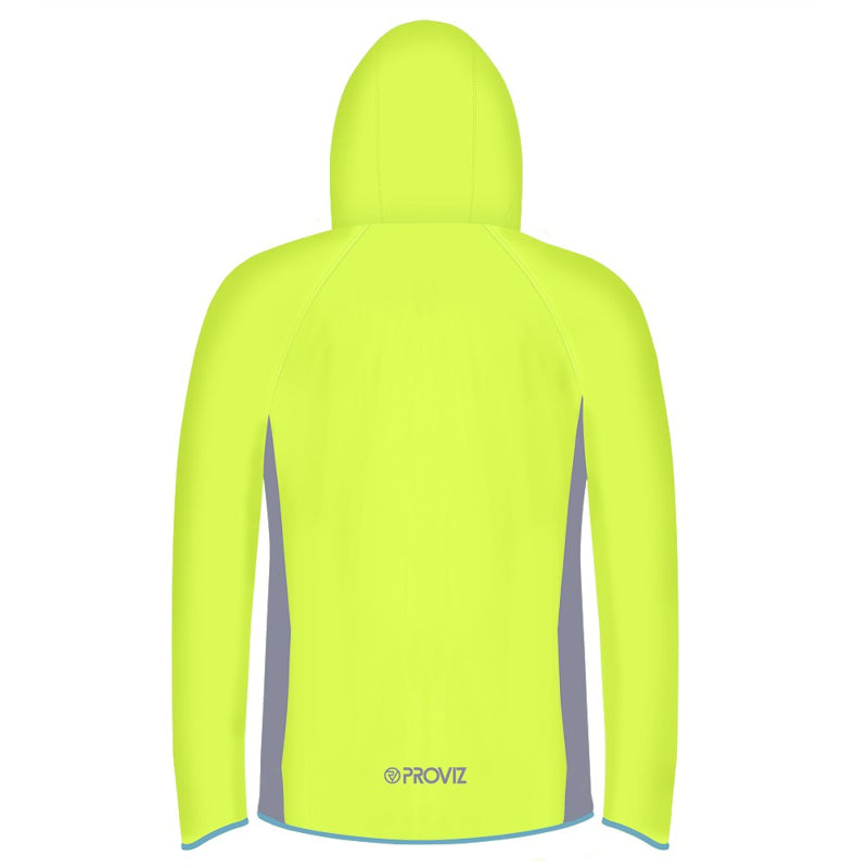 Proviz Nightrider Kids Fleece-Line Jacket Yellow - Rear