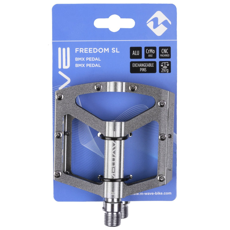 M-Wave Freedom SL Alloy Pedal Titanium Grey - Packaging
