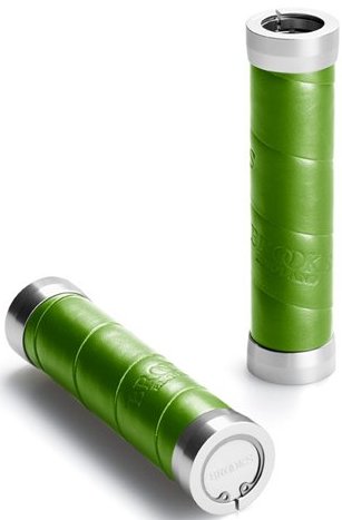 Slender Leather Grips Apple Green - Papanui Cycles - Great Service, Great Rewards & Great Choice