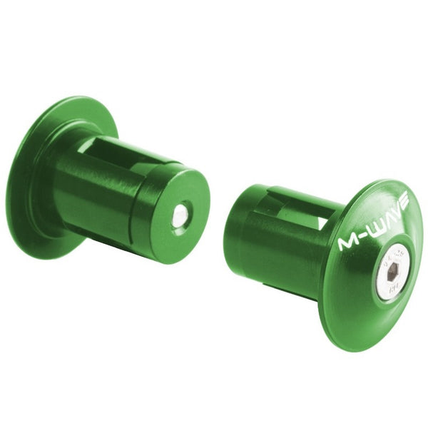 M-Wave Alloy Bar End Plugs Green