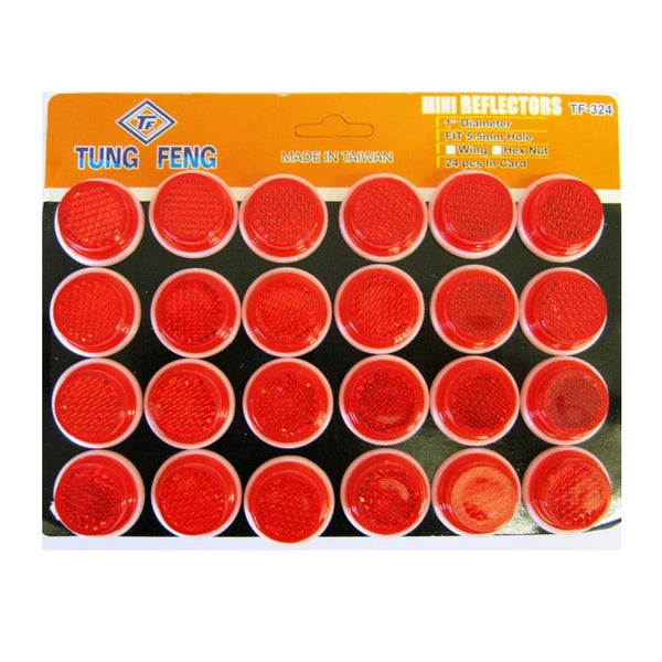 Red Jewel Number Plate Reflectors - Header Card