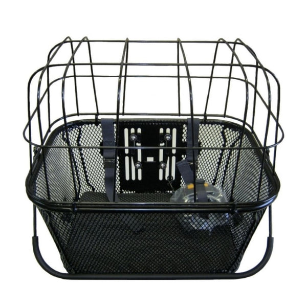 Quick Release Pet Basket with Cover - Front View