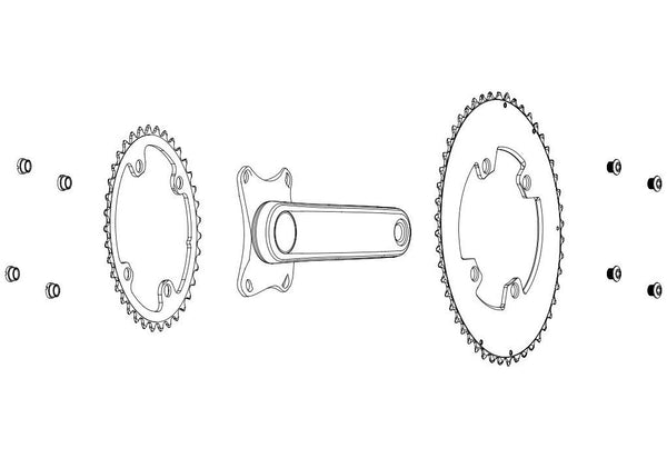 Rotor Chainrings Q Rings 110x4 For SRAM AXS Oval